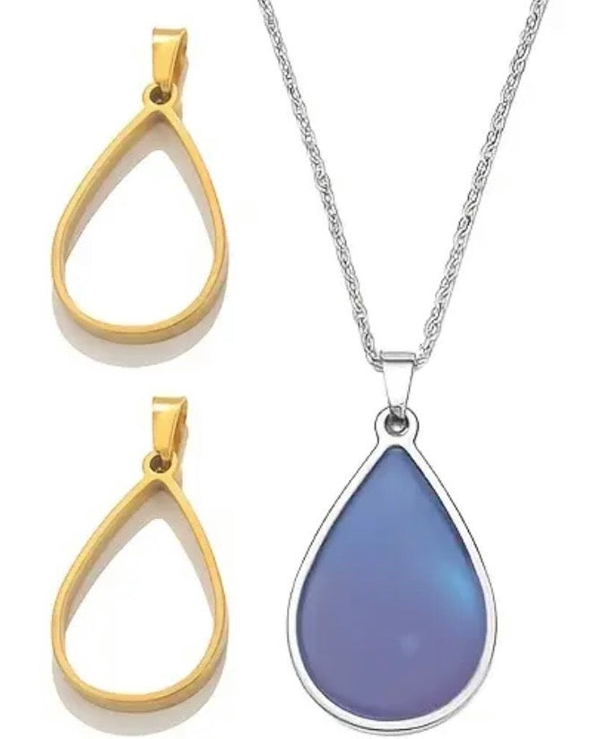 Open Back Teardrop Pendant