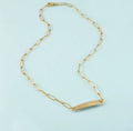 Paper Clip Bar Necklace